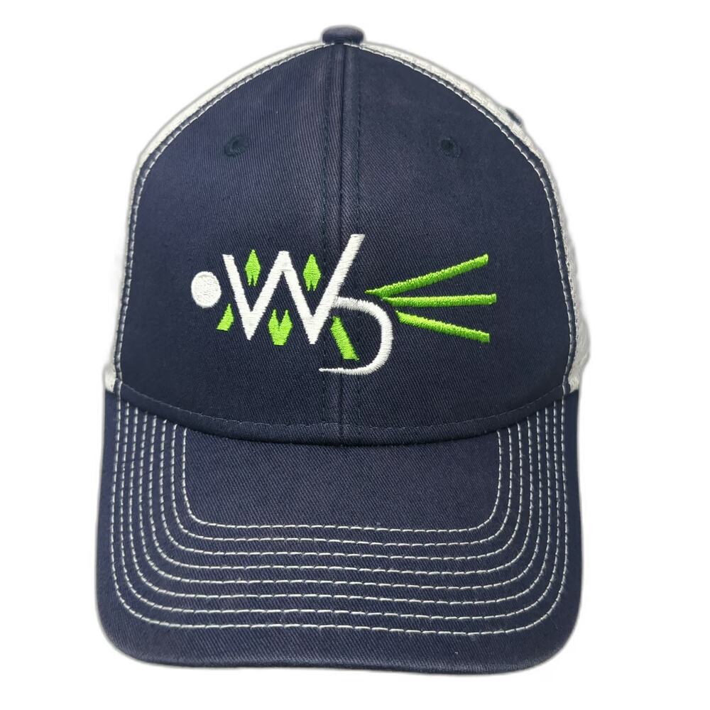 Ouray Trucker Hat Blue One Size Woolly Buggers Fly Fishing Mesh Snapback Cap